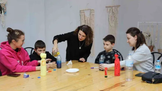 Mudanyalı çocuklar yarıyıl tatilinde sanatla buluştu