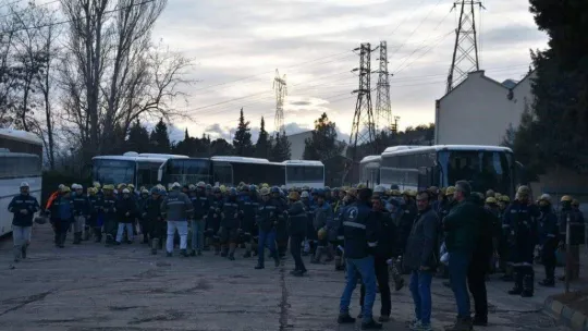 Nallıhan'da madencilerden deprem bölgesine yardım eli