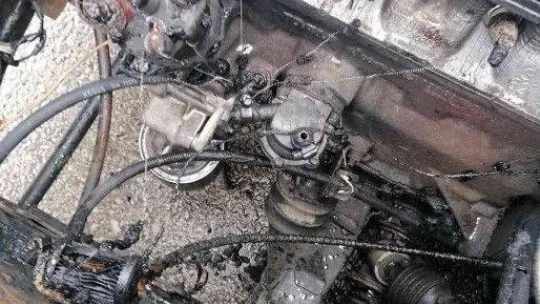 Nikah günü almaya giderken aracı yandı