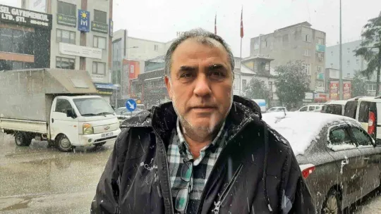 O ilçenin merkezi beyaza büründü