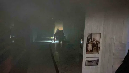 Okulun mutfağında yangın çıktı