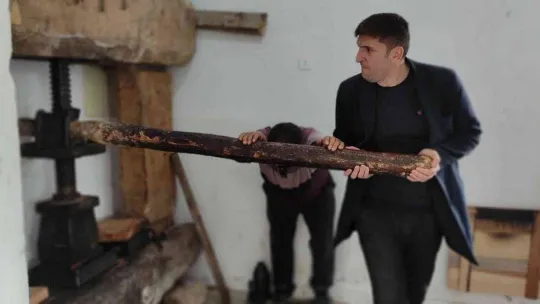 Ormandan toplanan meyvenin yağını gram gram çıkartıyorlar