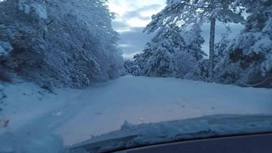 Osmaneli'ye yılın ilk karı yağdı