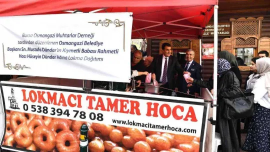 Osmangazili muhtarlardan Başkan Dündar'ın babası için lokma hayrı