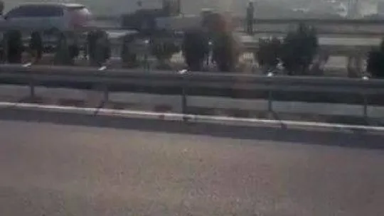 Otobanda hareketli saatler...Alev alev yandı