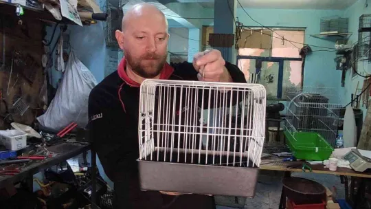 (Özel) Abi kardeş 70 metre kare atölyede Türkiye'nin kafes ihtiyacını karşılıyor