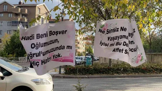 (Özel) Bursa'da eşine kendisini affettirmek için çalıştığı marketin karşısına pankart astı