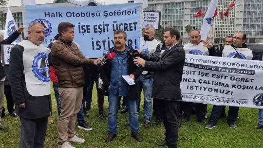 Özel halk otobüsü şoförlerinden İBB önünde protesto