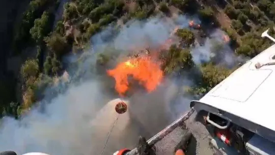 (Özel) Kazdağları'ndaki yangını işte böyle söndürdüler