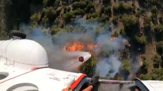 (Özel) Kazdağları'ndaki yangını işte böyle söndürdüler