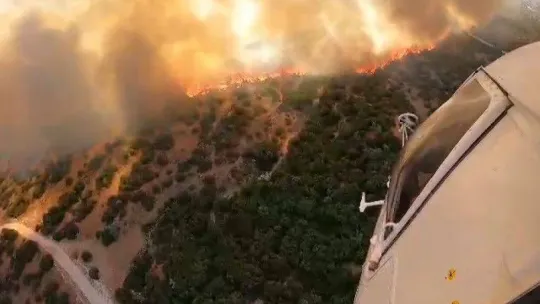 (Özel) Kazdağları'ndaki yangını işte böyle söndürdüler