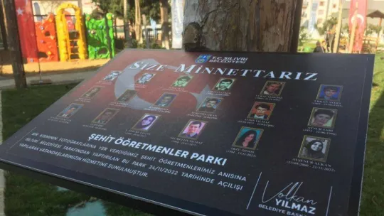 Şehit Öğretmenler parkı törenle açıldı