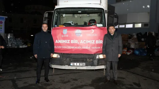 Silivri'den deprem bölgesine 15 tır yardım malzemesi