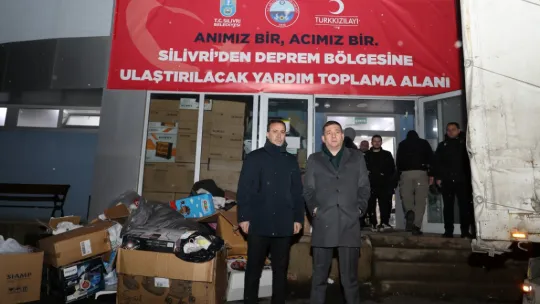 Silivri'den deprem bölgesine 15 tır yardım malzemesi