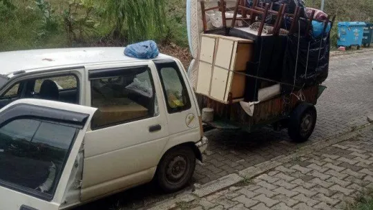 Römorku ikinci kez dükkanın önünden çalındı