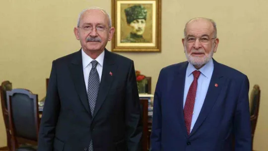 Saadet Partisi lideri Temel Karamollaoğlu'ndan CHP lideri Kılıçdaroğlu'na ziyaret