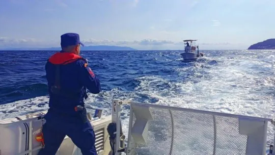 Sahil güvenlikten denizde göçmen tatbikatı