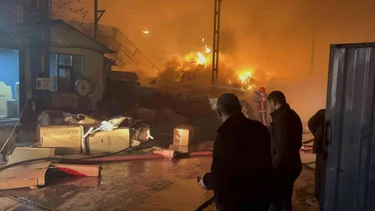 Sakarya'da geri dönüşüm fabrikasında yangın