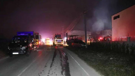 Sakarya'da sünger fabrikasındaki yangın kontrol altına alındı