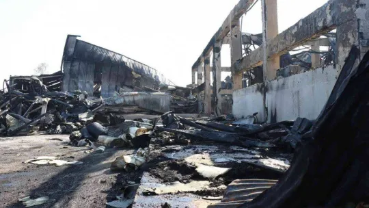 Sakarya'daki fabrika yangınında oluşan tahribat gözler önüne serildi