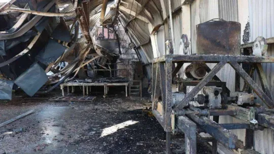 Sakarya'daki fabrika yangınında oluşan tahribat gözler önüne serildi