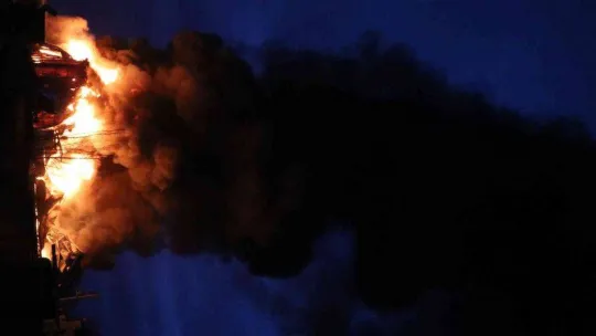 Sakarya'daki korkutan yangın havadan görüntülendi