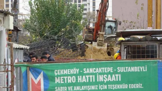 Sancaktepe'de metro inşaatı alanında iş kazası: 1 yaralı