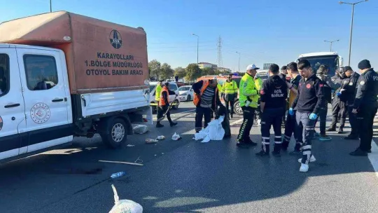 Sancaktepe TEM'de feci kaza: Yolcu otobüsü çarptı, metrelerce savrularak hayatını kaybetti