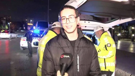 Scooterlu şehre geldi, gelir gelmez ceza yedi