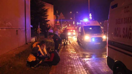 Sebze-meyve haline giderken kaza yaptılar