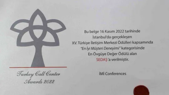SEDAŞ, 'En Övgüye Değer' ödülünü kazandı