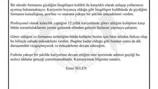 Şike iddiasıyla sözleşmeleri feshedilen 2 kaleciden açıklama