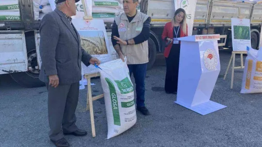 Şile'de çiftçilere tohum desteği