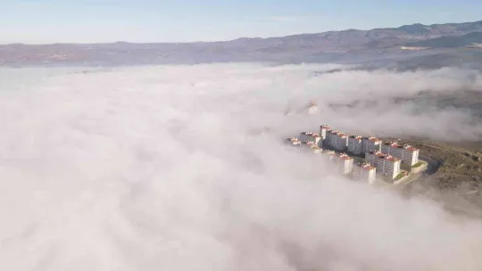 Sındırgı'da Beyaz büyü kartpostallık görüntüler oluşturdu