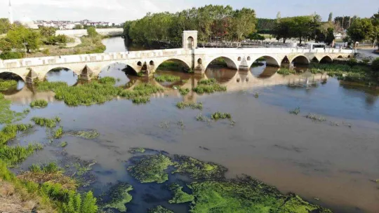 Son yağışlar Tunca Nehri'ne can suyu oldu