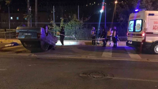 Takla atan otomobildeki 16 yaşındaki genç hayatını kaybetti