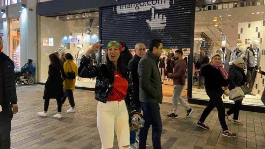 Taksim'de Fas'ın galibiyeti coşkuyla kutlandı