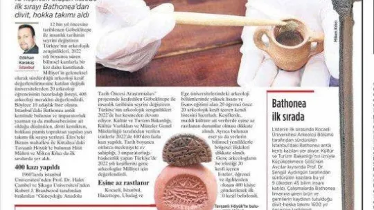 Tavşanlı Höyük kazısı 2022'nin en önemli arkeolojik buluşları arasında