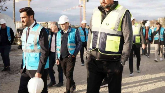 TBF Başkanı Türkoğlu, TBF Basketbol Gelişim Merkezi inşaatında incelemelerde bulundu