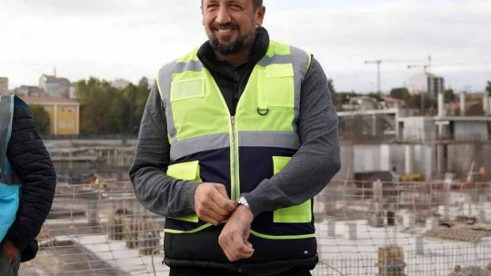 TBF Başkanı Türkoğlu, TBF Basketbol Gelişim Merkezi inşaatında incelemelerde bulundu