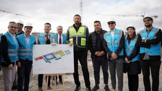 TBF Başkanı Türkoğlu, TBF Basketbol Gelişim Merkezi inşaatında incelemelerde bulundu