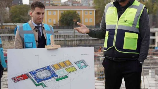 TBF Başkanı Türkoğlu, TBF Basketbol Gelişim Merkezi inşaatında incelemelerde bulundu