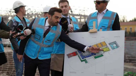 TBF Başkanı Türkoğlu, TBF Basketbol Gelişim Merkezi inşaatında incelemelerde bulundu