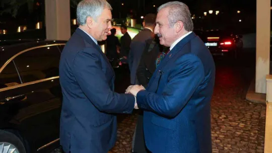TBMM Başkanı Şentop, Rusya Devlet Duması Başkanı Volodin ile bir araya geldi