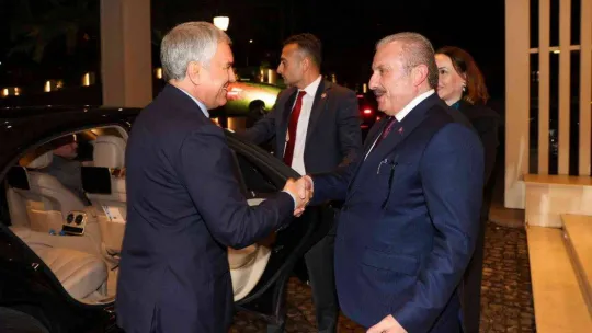 TBMM Başkanı Şentop, Rusya Devlet Duması Başkanı Volodin ile bir araya geldi