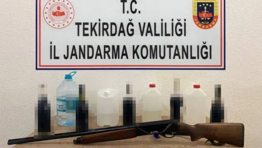 Tekirdağ'da 1 ton 370 litre kaçak alkol ele geçirildi