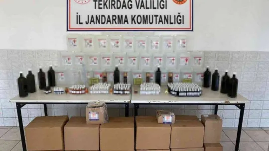 Tekirdağ'da 2 ton kaçak içki ele geçirildi