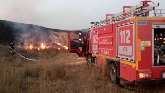 Tekirdağ'da 700 dönüm anız alev alev yandı