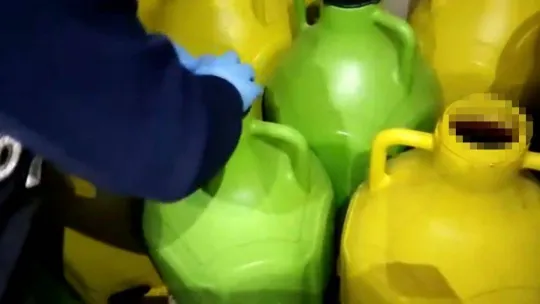 Tekirdağ'da bir ton kaçak şarap ele geçirildi