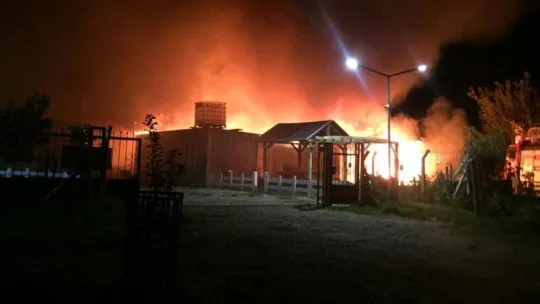 Tekirdağ'da çiftlik yangını